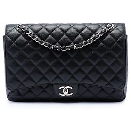 Chanel Black Maxi Classic Caviar Double Flap