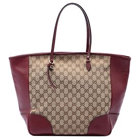 mala Gucci Bree em tela GG bege e couro de bezerro
