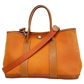 Hermès Sac cabas Hermes Garden TPM Toile Officier