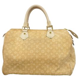 Bolsa Louis Vuitton Monogram Mini Lin Speedy 30 em Dune