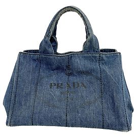 Prada Canapa Denim Tote Bag