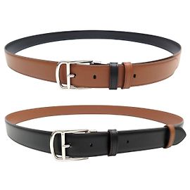 NEW CARTIER REVERSIBLE LINK BUCKLE BELT T108 BROWN & BLACK LEATHER BELT