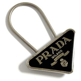 Prada Schlüsselanhänger aus Metall Gold