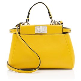 Fendi Peekaboo Micro Schultertasche aus Nappa-Leder