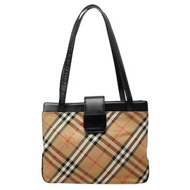 Saco Tote Burberry Nova Check Shadow Horse em lona e couro