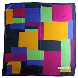 Foulard in seta Yves Saint Laurent Geometrico