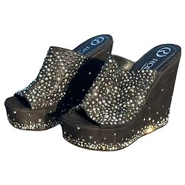 Sandali zeppa Rodo con strass