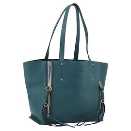 Chloé Chloe Milo Hand Bag Leather Green Gold Auth ep16383A