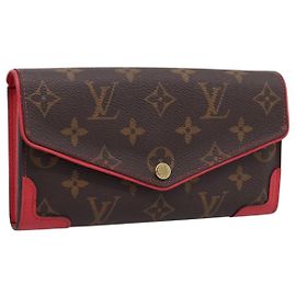LOUIS VUITTON Monogram Portefeiulle Sarah Retiro Poppy Petal M41951 Auth 205201M