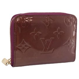 LOUIS VUITTON Monogram Vernis Zippy Coin Purse Viole LV Auth 205478A