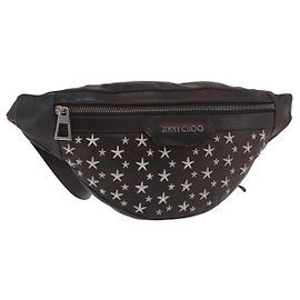 Jimmy Choo Gürteltasche aus Leder braun silber authentisch bs37173