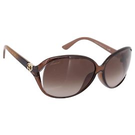 Óculos de sol GUCCI plástico Brown Auth 205499M