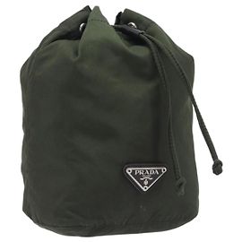 Bolso PRADA Nylon Green Silver Auth 207600A