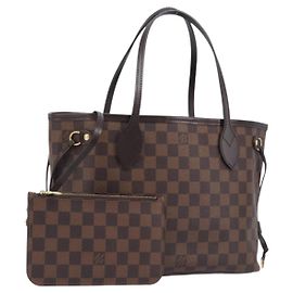 Sac Cabas LOUIS VUITTON Damier Ebene Neverfull PM N51109 LV Auth 206715V