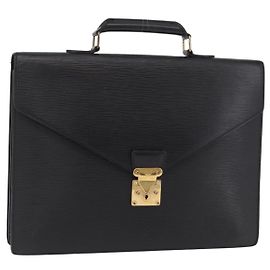 LOUIS VUITTON Epi Serviette Conseiller Briefcase Black M54422 LV Auth BA16193