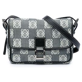 Bolso bandolera con solapa LOEWE Anagram Canvas Gris