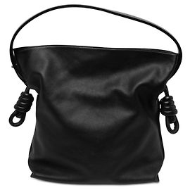 LOEWE Flamenco Knot Large Clutch Tote Bag aus Kalbsleder in Schwarz