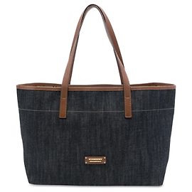 Bolso tote Burberry de denim azul