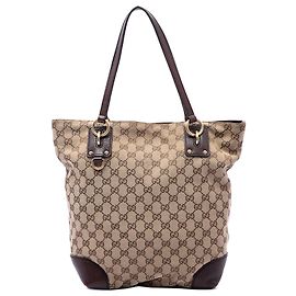 Gucci GG Canvas GG Charm Tote Beige