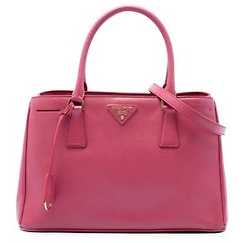 Mala Prada Small Saffiano Lux Gardeners Tote Satchel Rosa
