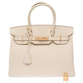 Hermès Bolso HERMES Birkin 30 en Cuero Blanco - 103995