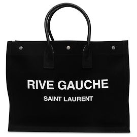 Autre Marque Grand cabas Rive Gauche Saint Laurent en toile noire