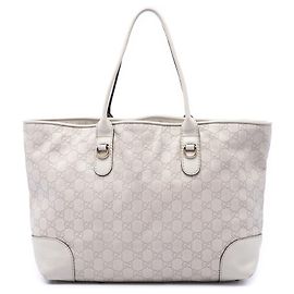 Weiße Gucci Guccissima Heart Bit Tote