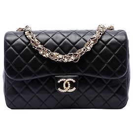 Borsa a tracolla Chanel Medium Quilted Lambskin Westminster Pearl Flap nera