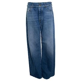 Alanui, jeans wide leg con frange