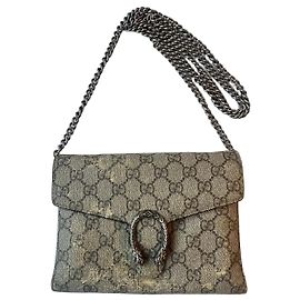 Gucci Dionysus Portafoglio a Catena GG Supreme Beige