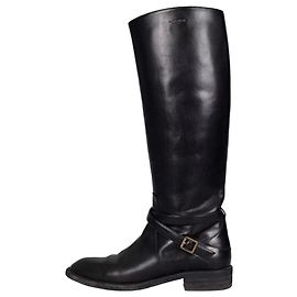 Autre Marque Saint Laurent Kniehohe Stiefel aus schwarzem Leder Größe 39 Gebraucht