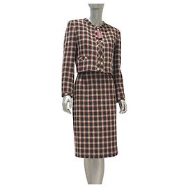 Autre Marque Completo gonna in tweed di lana vintage Valentino Miss V Sz.42/8 usato