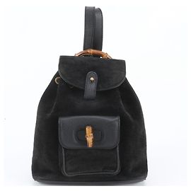 Mochila de couro Gucci Old Bamboo