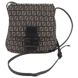 Borsa a tracolla in pelle Fendi FF Zucchino