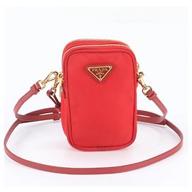 Sac à épaule en cuir et nylon Tessuto avec logo triangle Prada