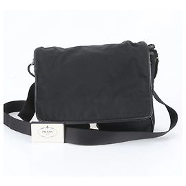 Bolso de hombro Prada Tessuto Nylon Triangle Logo V166