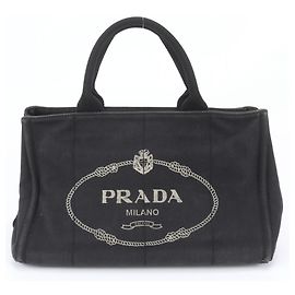 Sac cabas Prada Canapa avec logo triangle