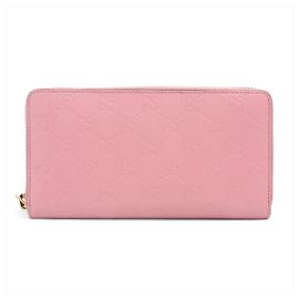 Gucci Guccissima Langbeutel aus rosa Leder