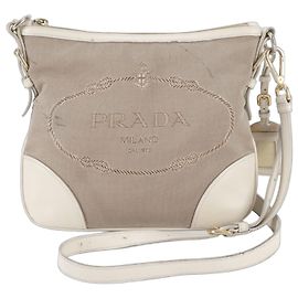 Bolso de hombro/Bolso bandolera Prada de piel y lona