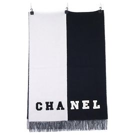 Cachecol/Estola Chanel em cashmere bicolor