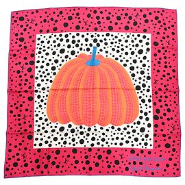 Louis Vuitton Carre 90 Pumpkin Yayoi Kusama Scarf