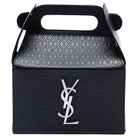 Autre Marque Bolsa de mão Saint Laurent Take Away Box em couro monograma preto