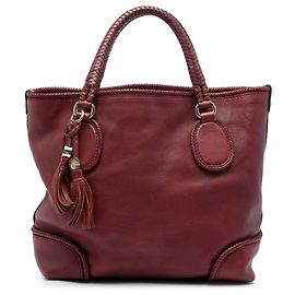 Bolso Tote Gucci Marrakech de piel de becerro roja