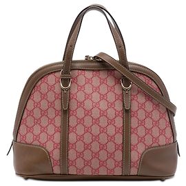 Gucci Pink Small GG Supreme Nice Dome Satchel Handtasche