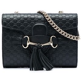 Gucci Mini Microguccissima Emily Crossbody Negro