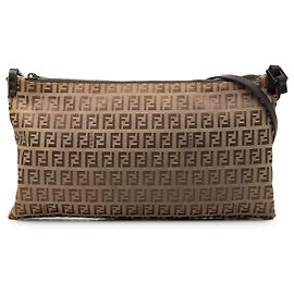 Fendi Crossbody-Tasche aus braunem Zucchino-Canvas