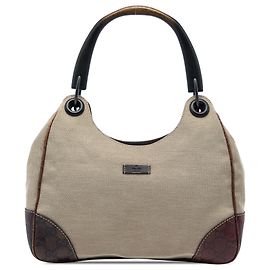 Borsa a tracolla Colbert in tela beige con rifiniture Guccissima Gucci