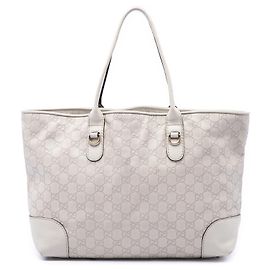 Bolso Tote Gucci White Guccissima Heart Bit