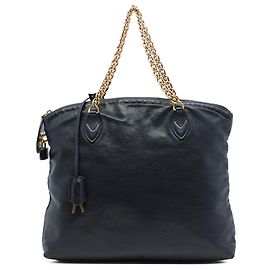 Borsa Louis Vuitton Black Limited Edition Calfskin Boudoir Lockit Chain Bag