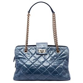 Chanel Blue Quilted Aged Calfskin Reissue 2.55 Shoulder Bag
